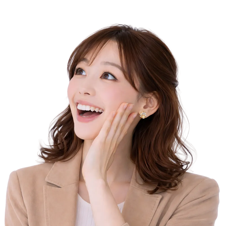 笑顔の女性